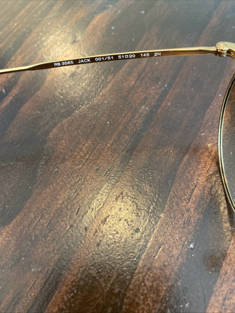 Ray-Ban Gold Frame Sunglasses with Brown Gradient Lenses - Picture 3 of 13